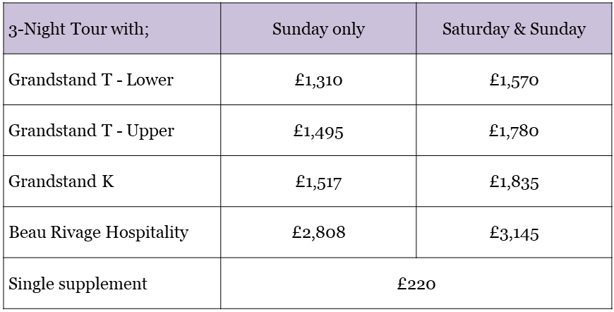 MONACO GP 26 CANNES prices no flights